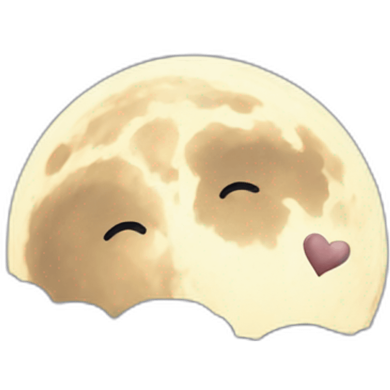 Moon with heart emoji