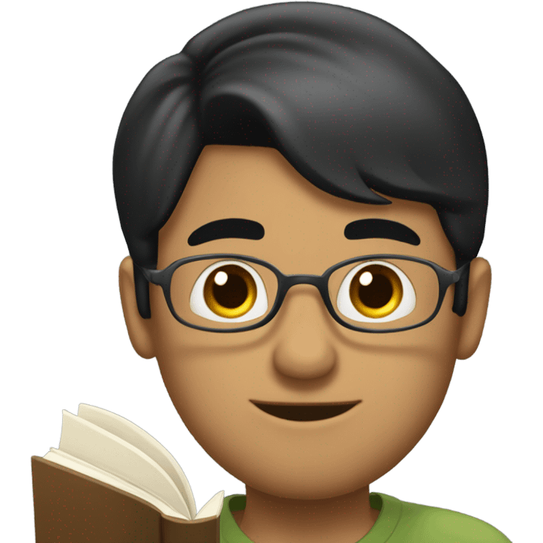 Guy with black hair olive skin reading a mortgage Brooker book  emoji