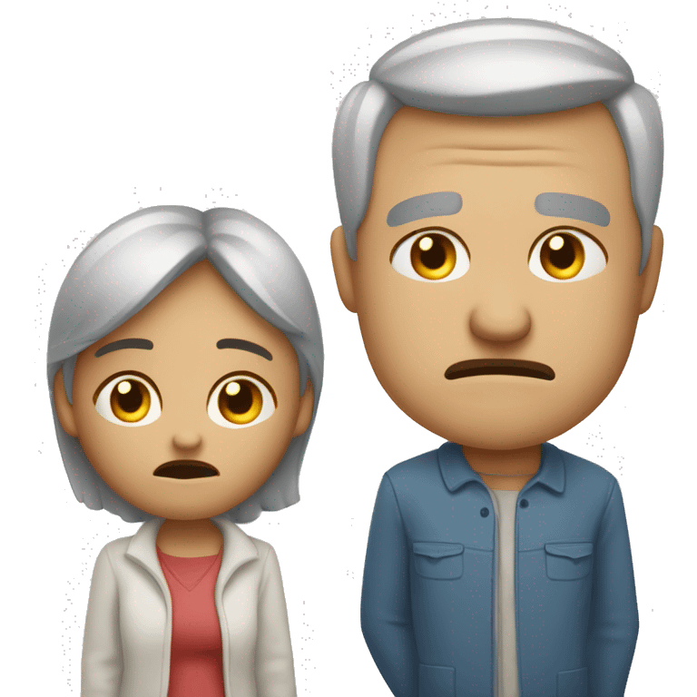 disappointed mother and father both giving thumbs down emoji