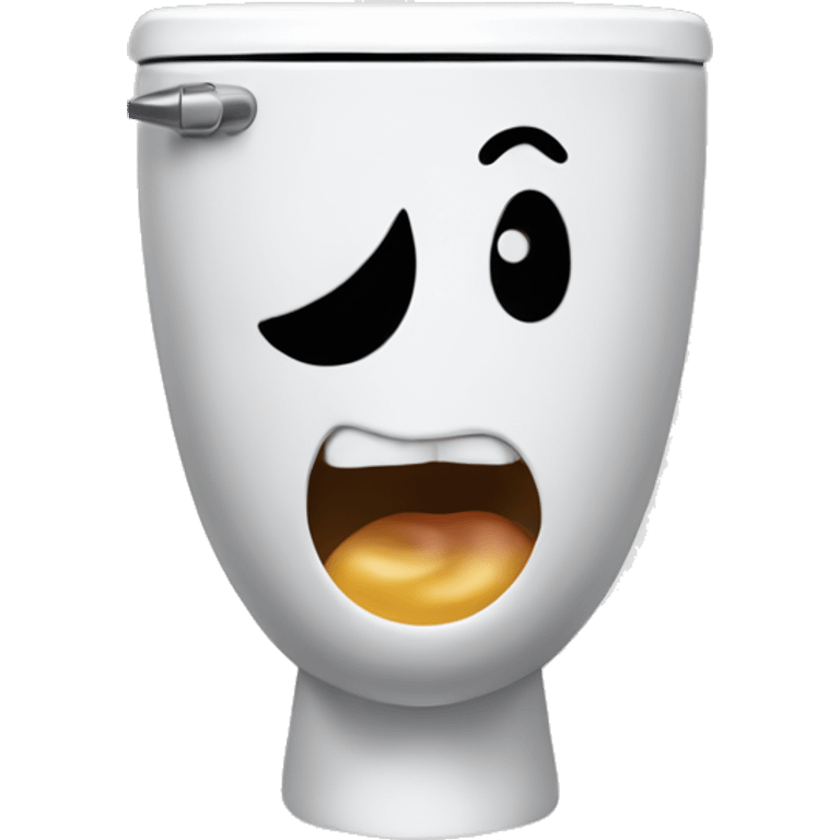 A Skibidi toilet mewing emoji