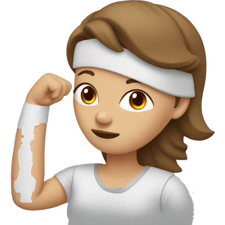 woman with broken arm plaster emoji