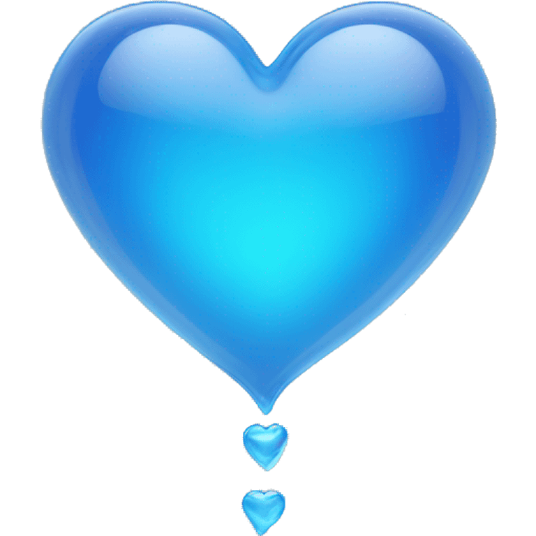 Blue heart transparent bubble
 emoji