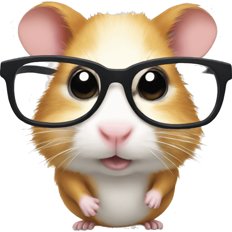 hamster with glasses emoji