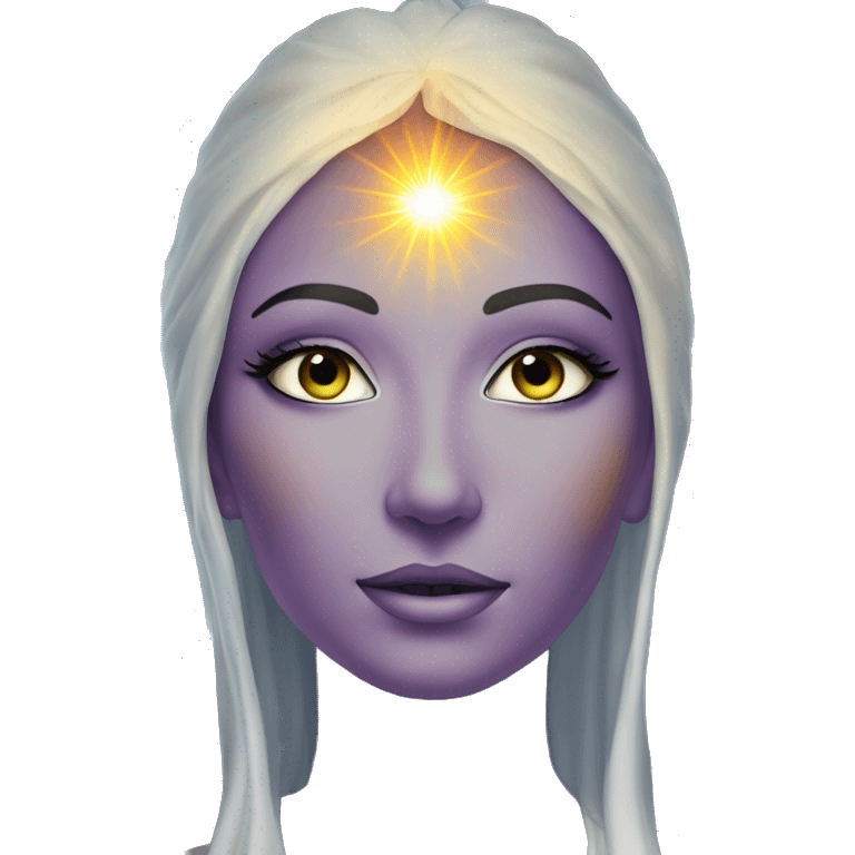 Pleiadian radiant glowing diva woman female third eye emoji