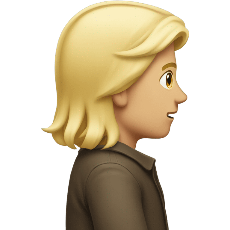 male longish blonde hair rear emoji