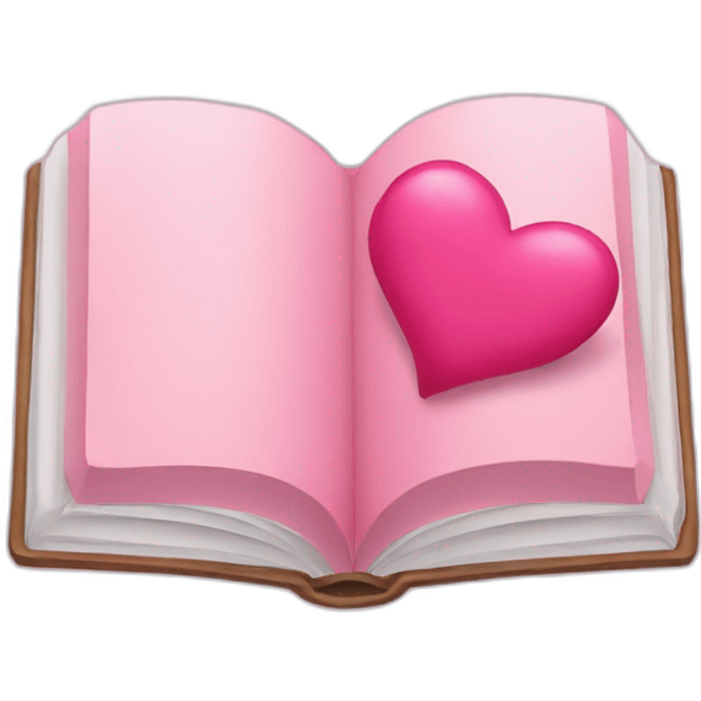 pink book with heart emoji