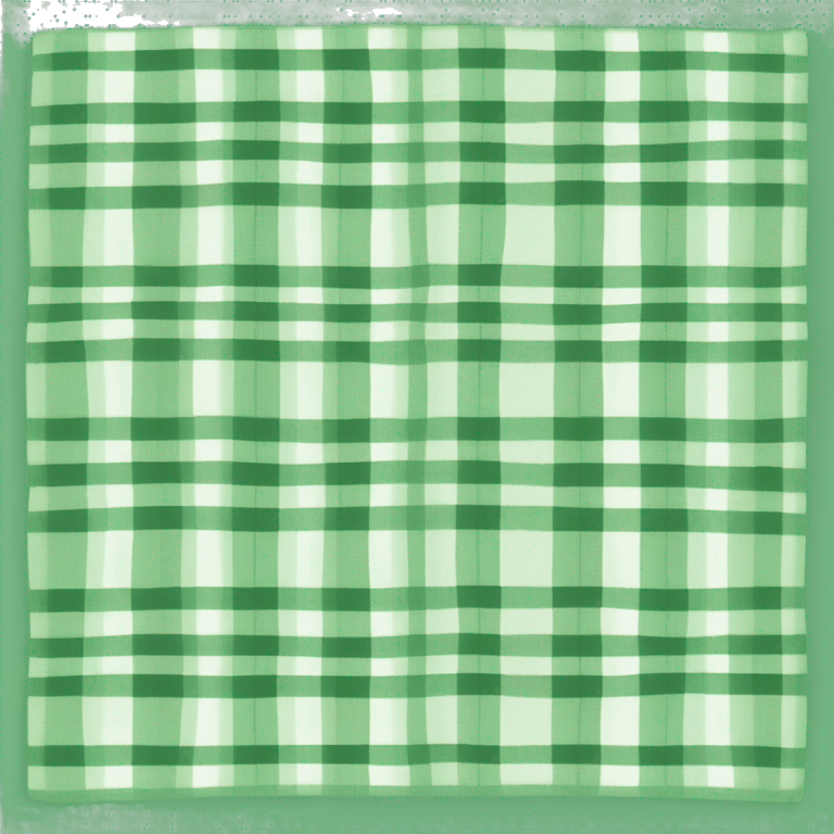 Light green plaid folded blanket emoji