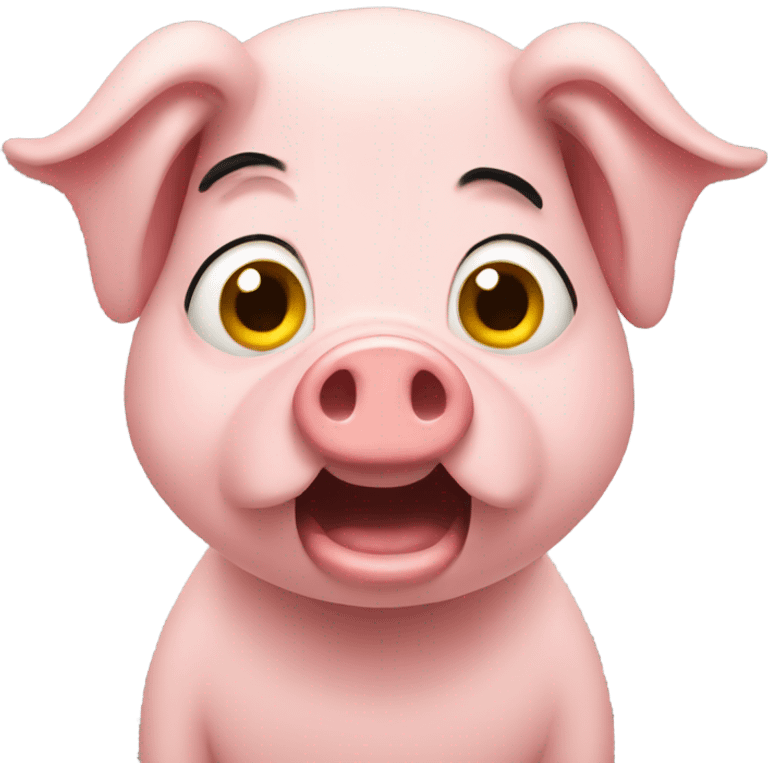 Pig nervous emoji