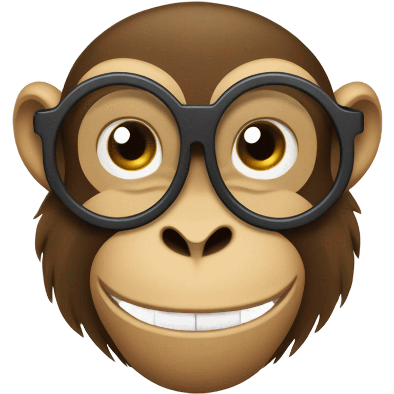 The classic Monkey with the glasses from the cool emoji emoji