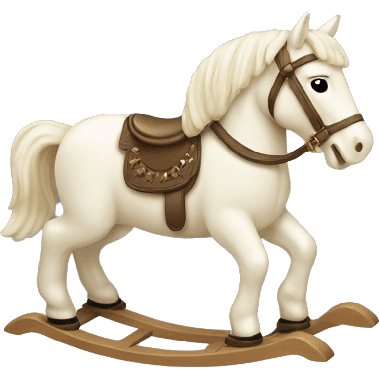 Rocking ivory horse TOY emoji