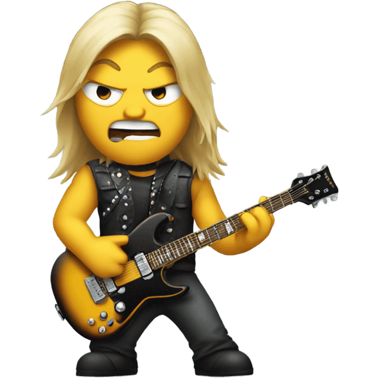 Heavy metal guitar player emoji