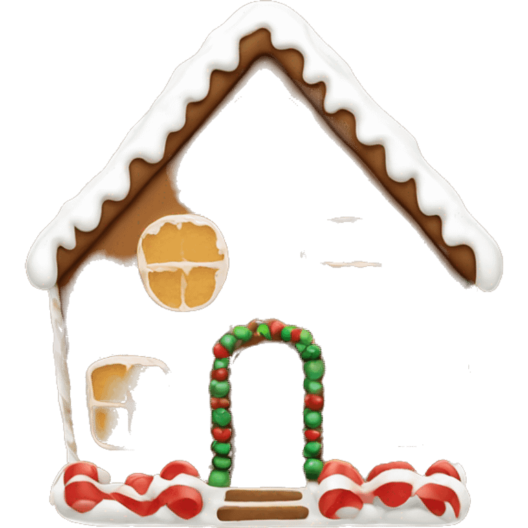 Christmas ginger bread house cute emoji