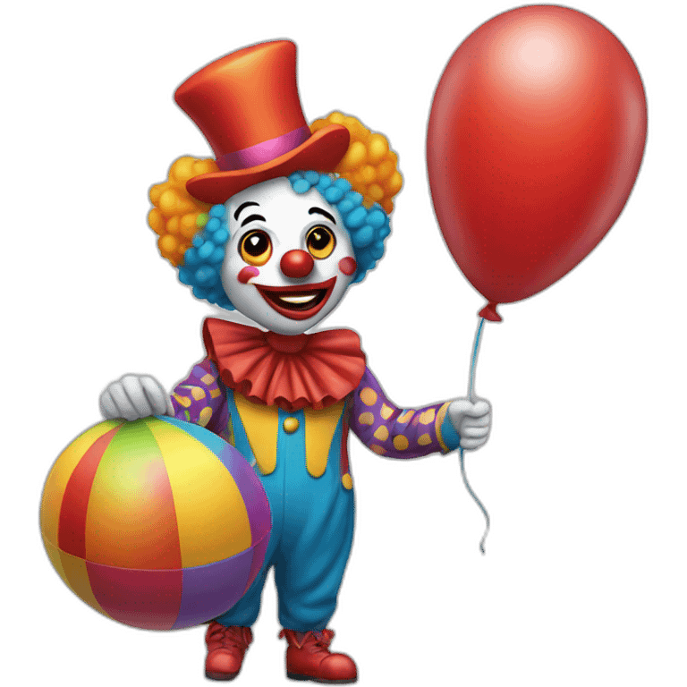 Clown with ballon emoji