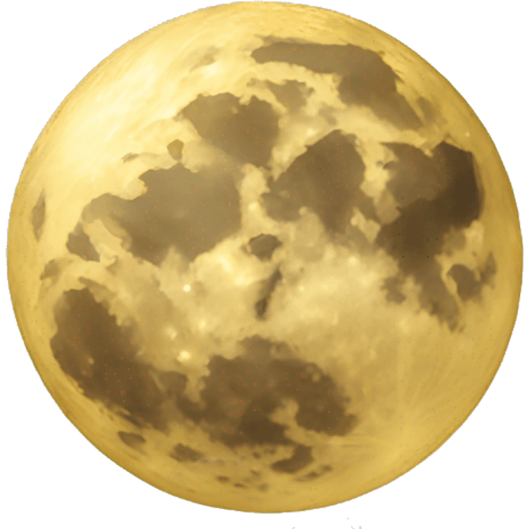 A gold flat colored moon emoji