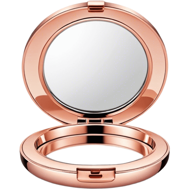 Rose gold compact mirror emoji