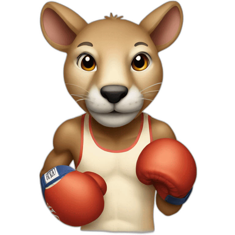 Kangourou boxeur emoji