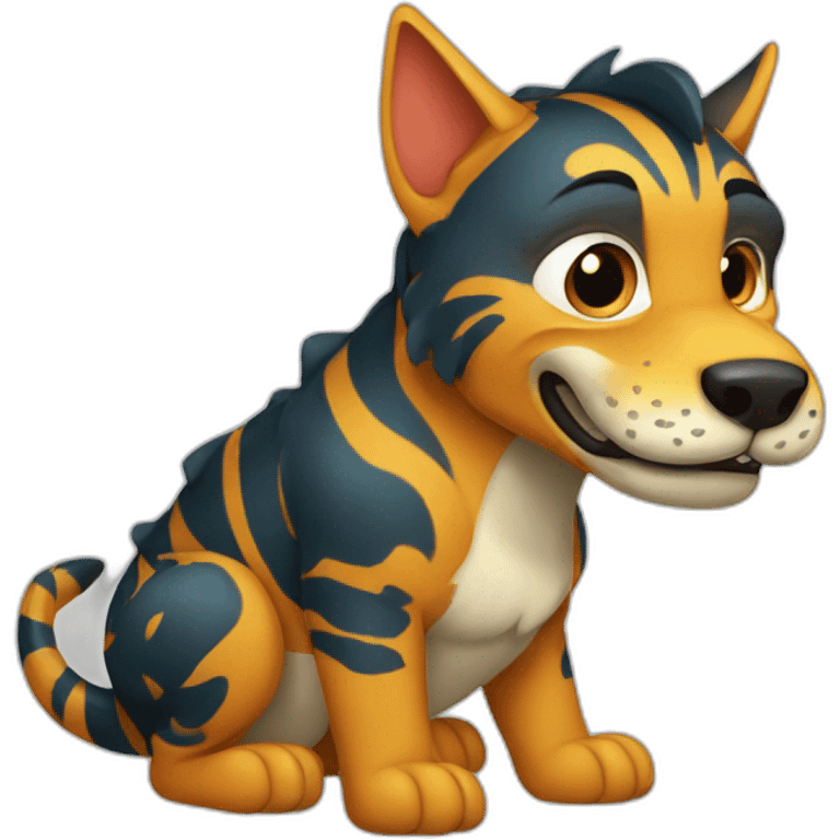 Perro dragón tigre emoji