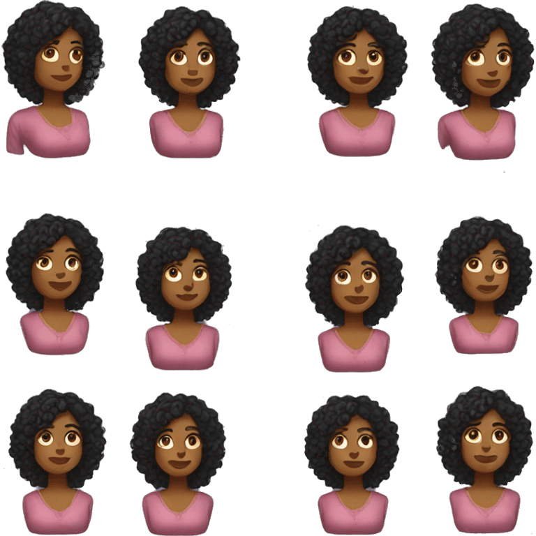 middle age woman with curly black hair  emoji