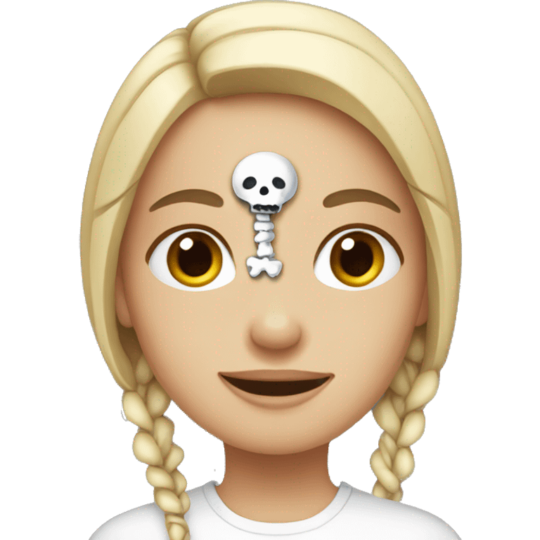 Girl with bone emoji