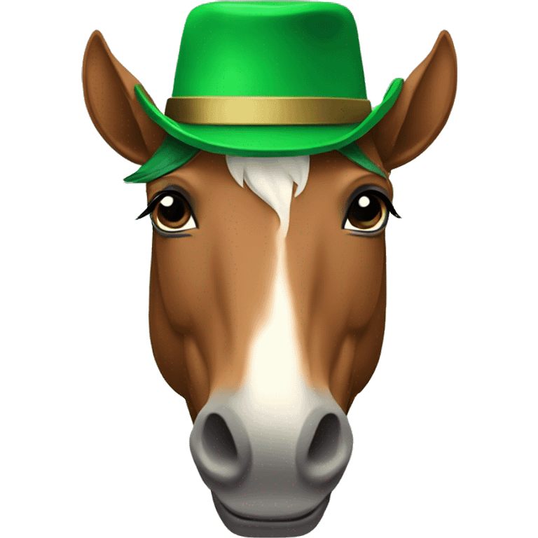 Horse with a green hat emoji