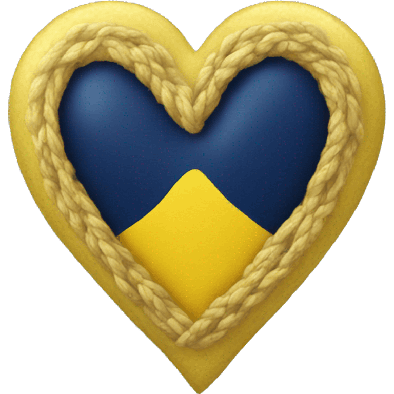 Navy yellow shiny heart  emoji