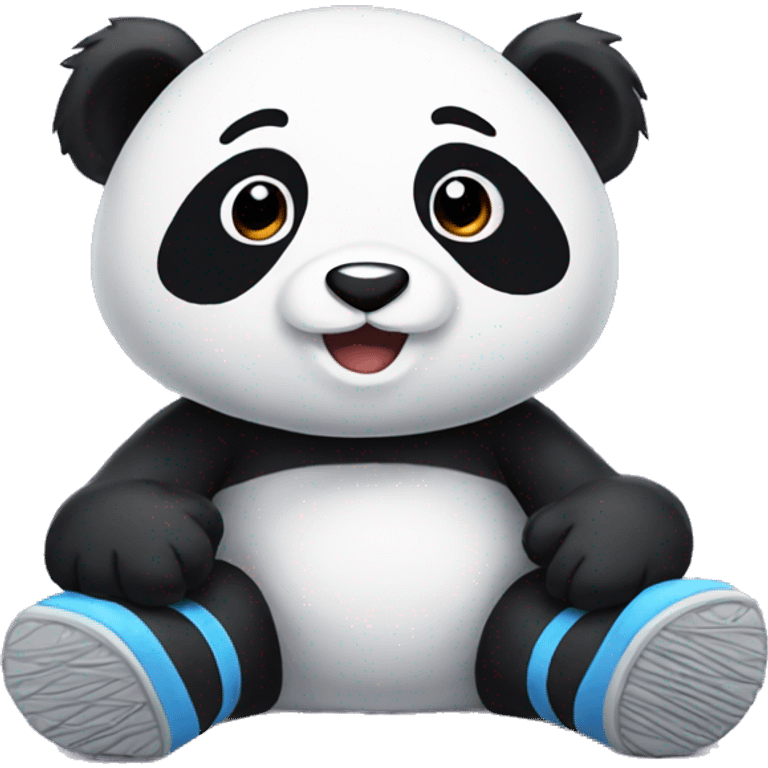 Panda with shoes emoji