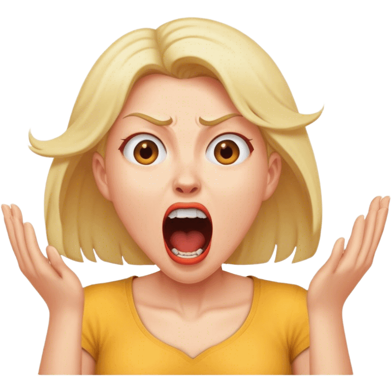 Women yelling  emoji