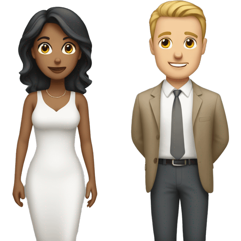 White male and Latina women  emoji