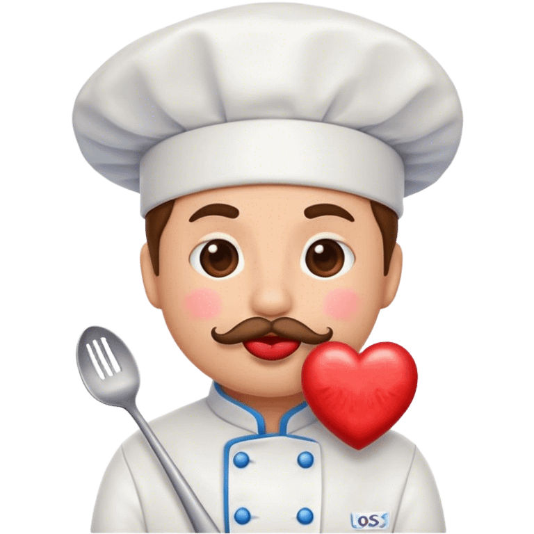 Chef emoji with a kiss mark emoji