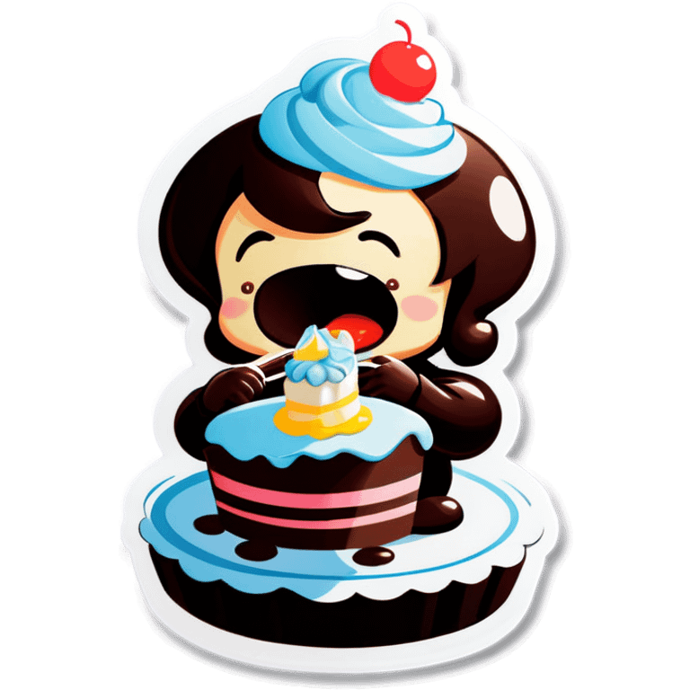 BIBBLE eating cake emoji