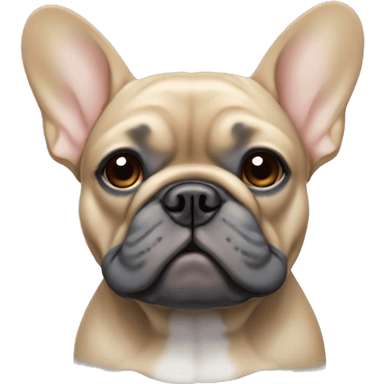 Blue and tan French bulldog emoji