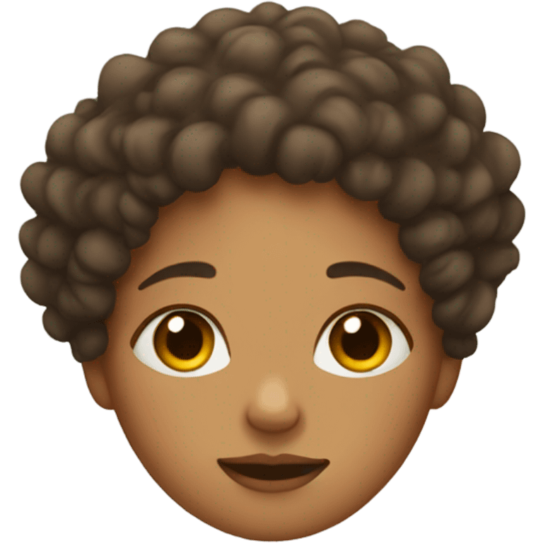 Curly hair girl sleeping  emoji