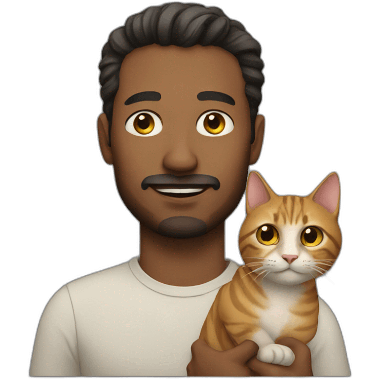 man with cat emoji