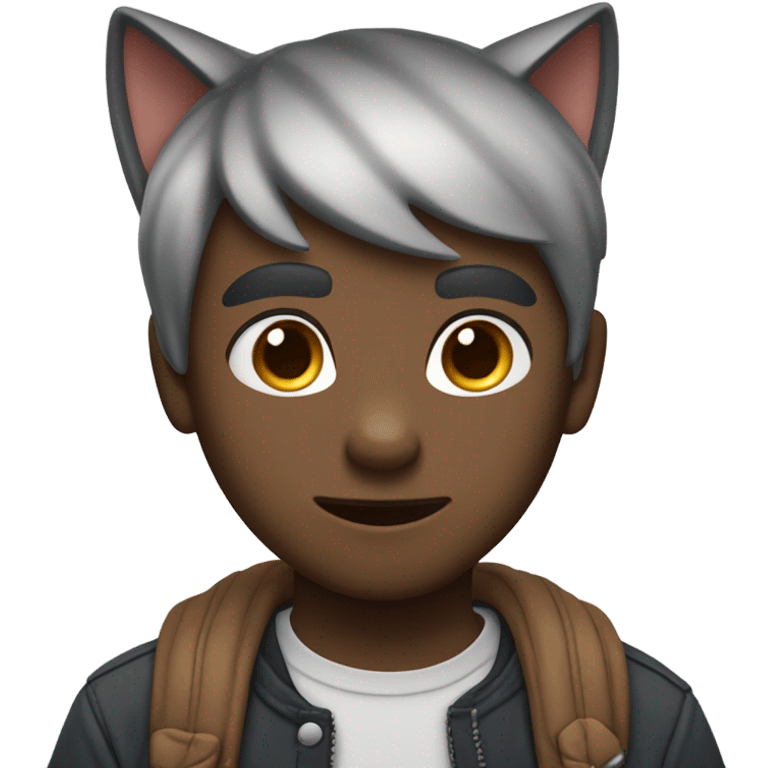 Boy half cat emoji