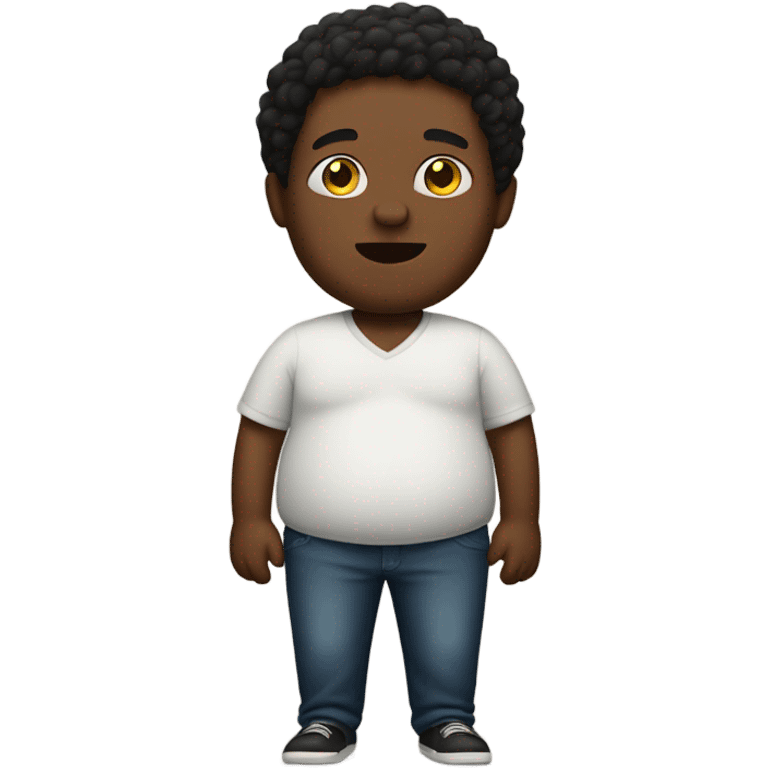 Black man with big belly emoji