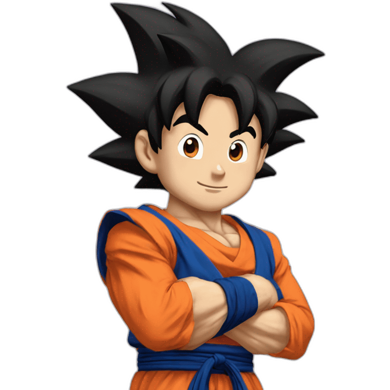 Goku sending love emoji