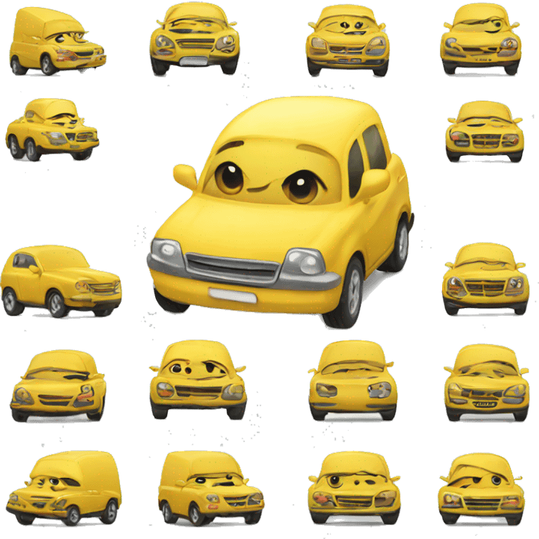 Car with face  emoji