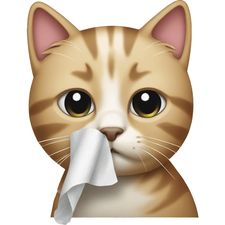 cat with tissue emoji