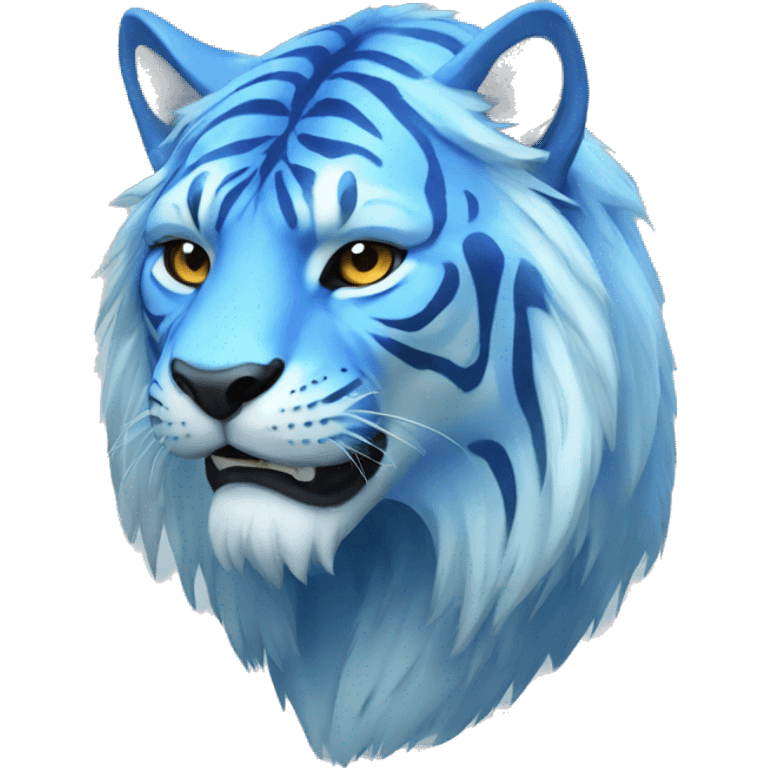 Spectral tiger blue emoji