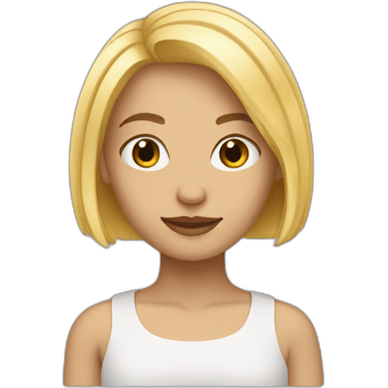 Blonde girl with bob hair emoji