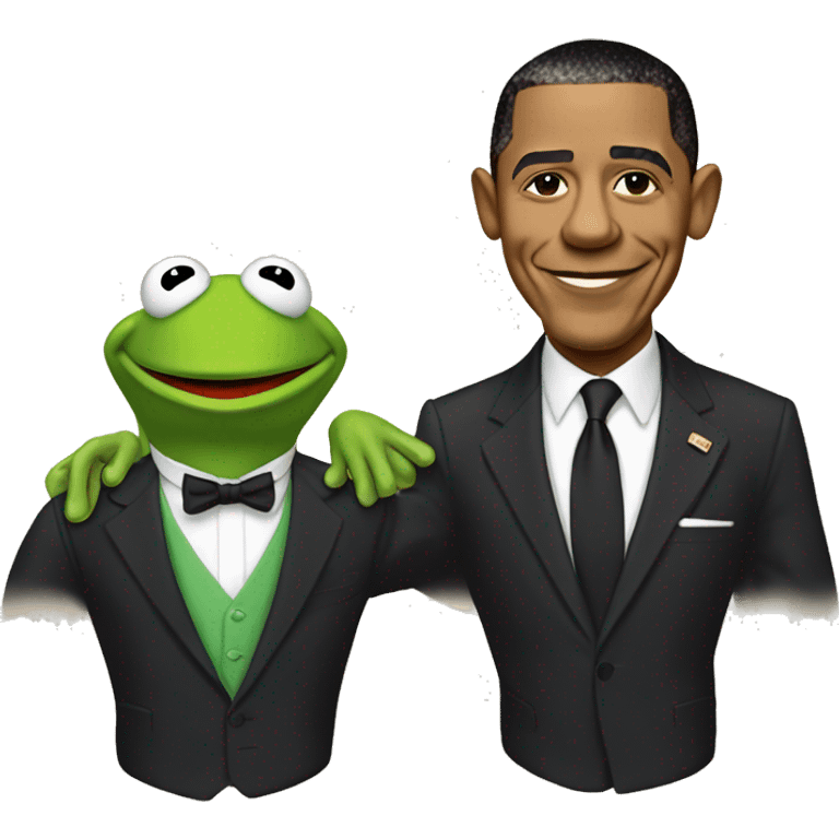 barack obama and kermit the frog emoji