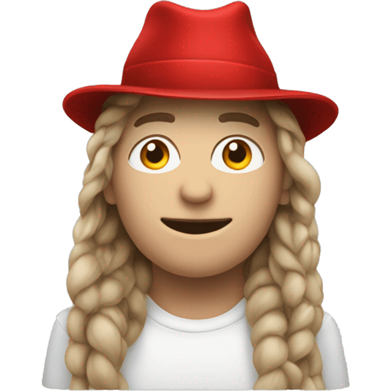 Snøman med rød hatt emoji