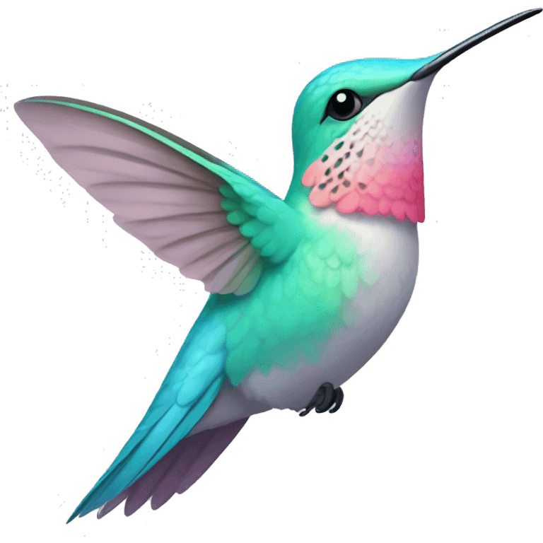 Hummingbird in Pastell colors emoji