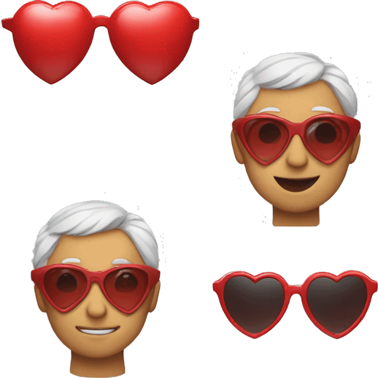 Red Heartshaped glasses emoji