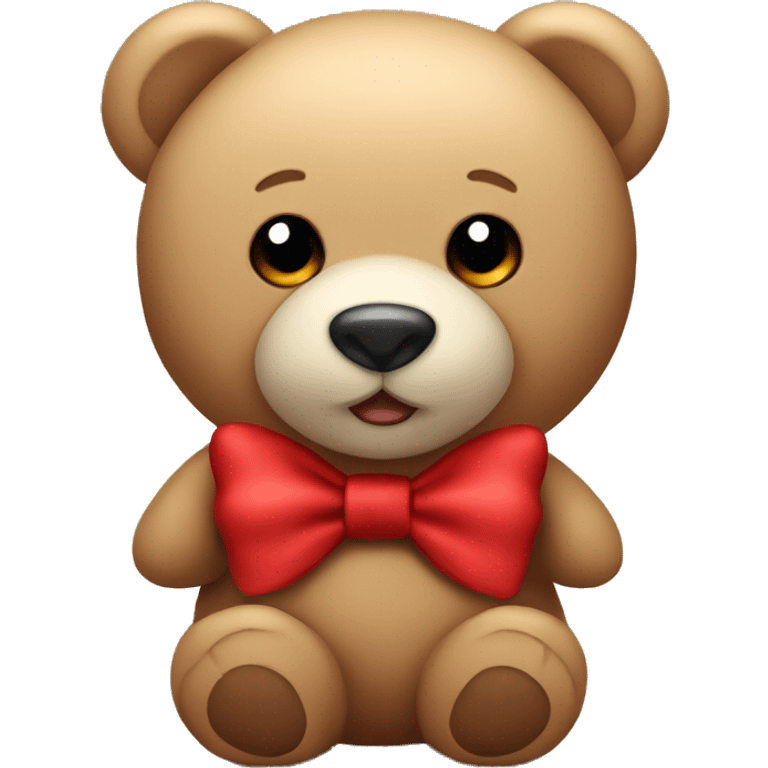 teddy bear with red bow  emoji