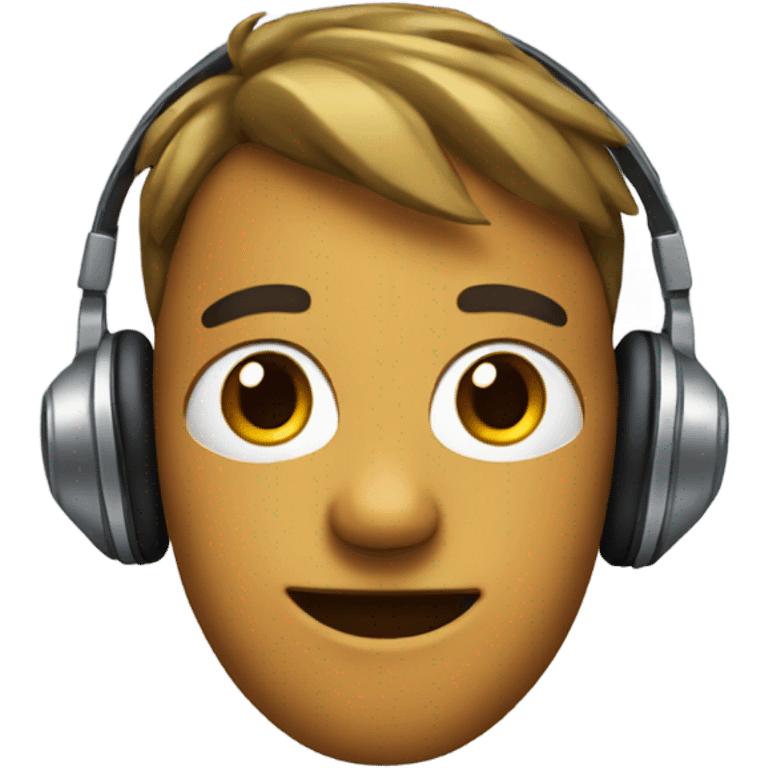 Emoji wearing headphones  emoji