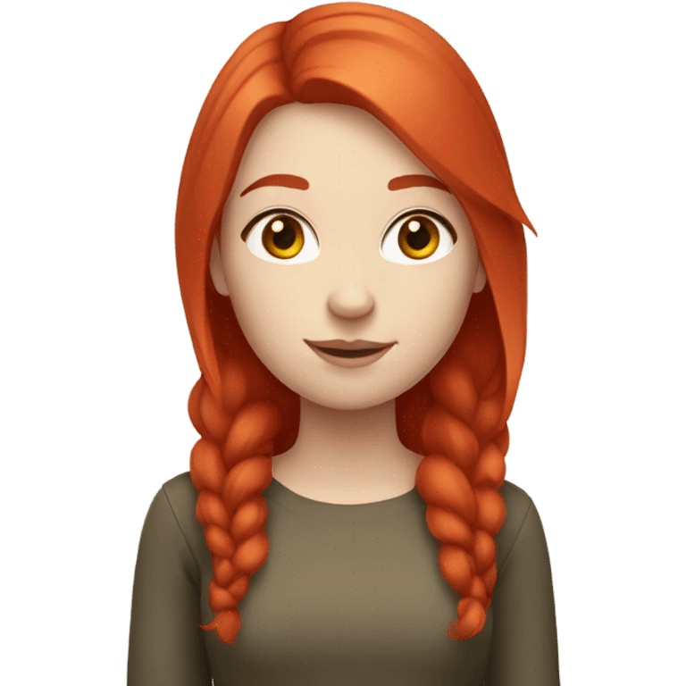 Girl with pale skin and bright red hair emoji