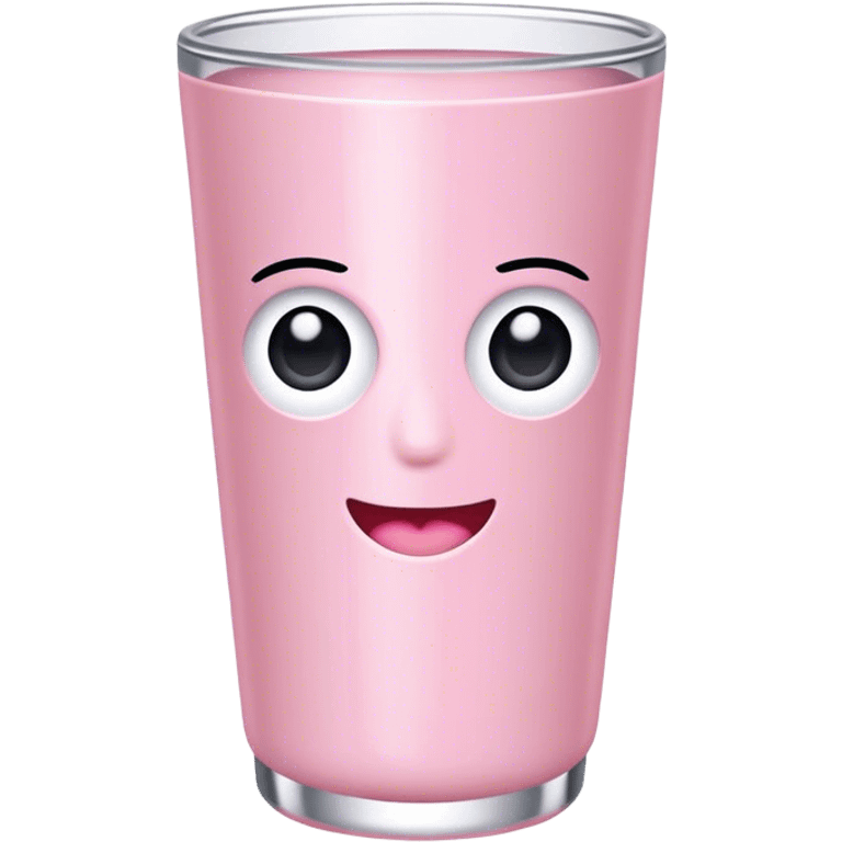 Light pink tumbler without face emoji