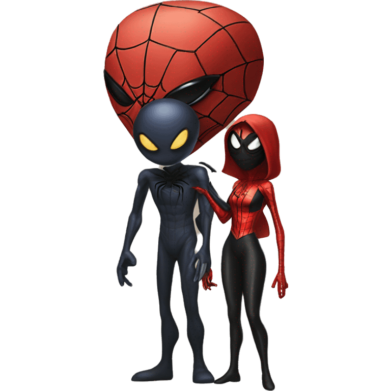 Sliderman and spiderwoman emoji