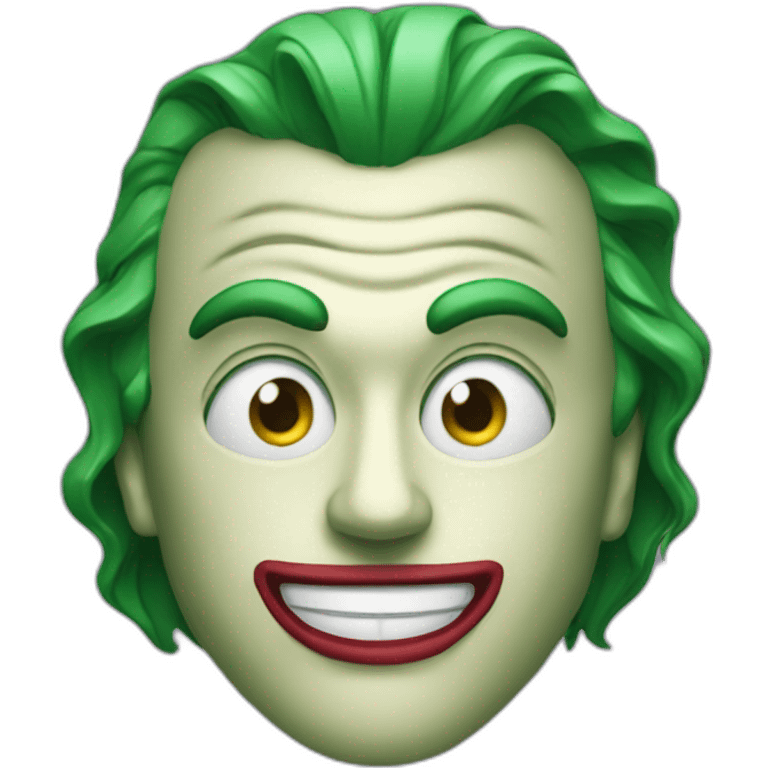 Dollar with face of joker emoji